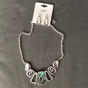 Icon collection necklace and earring set